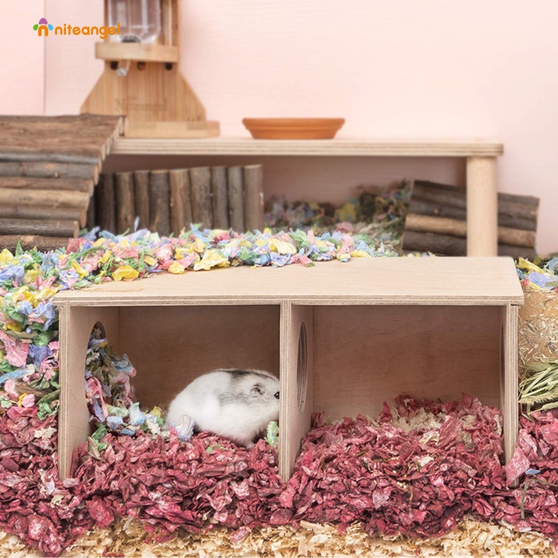 Niteangel Hamster Secret Peep Shed 2-Chamber Hideout & Tunnel Exploring Toys (Small - for Dwarf Hamster) - Image 3